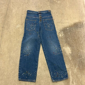 High waisted button fly zara jeans